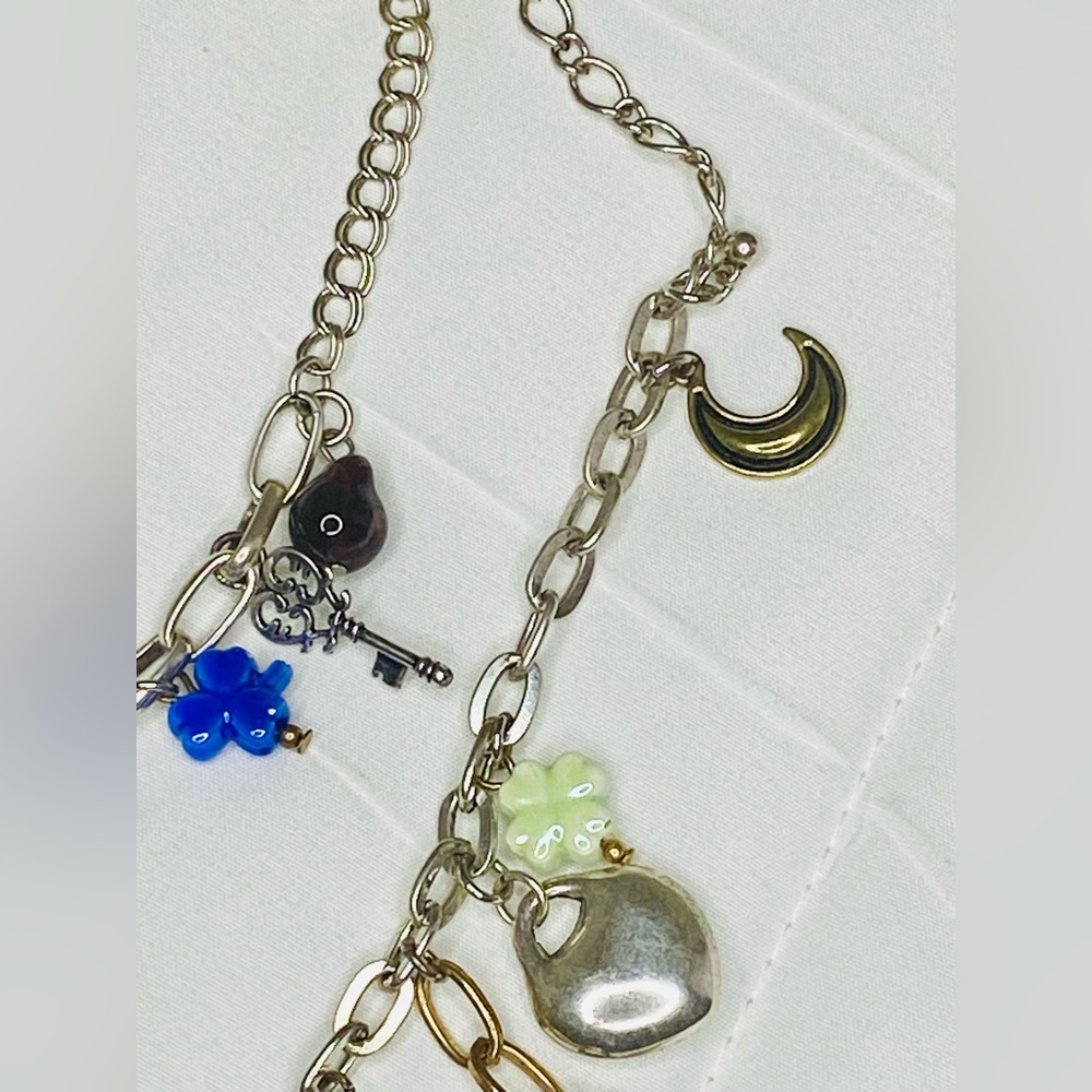 NWOT Free People Maxamillion World Traveler Charm Necklace Silver - Picture 5 of 10